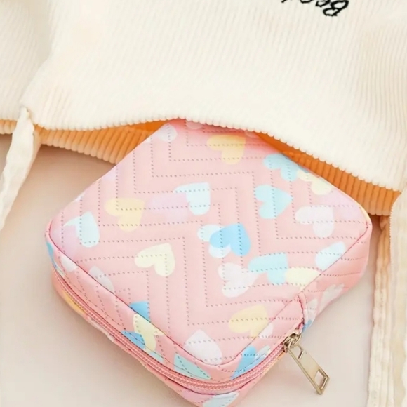 Brand new heart print sanitary napkin bag. - Picture 4 of 4